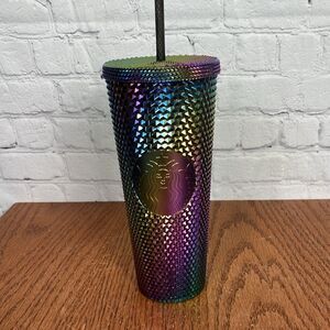 Starbucks Studded Rainbow Oil Slick 24 oz‎ Tumbler Geometric
